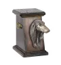 Saluki, Persischer Windhund eine Ascheurne für Hunde, eine elegante Urne mit einer Statue, eine Gedenkurne mit dem Porträt eines Hundes von der Marke Art-Dog