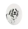 Saint-bernard, Chien Du Mont Saint-Bernard - une plaque commémorative avec une photo de chien, une plaque funéraire avec une impression, une plaque ovale personnalisée de la marque Art-Dog
