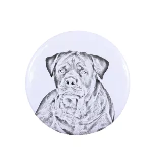 Rottweiler przypinka z psem mała Art-Dog