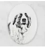 Saint-bernard, Chien Du Mont Saint-Bernard - une plaque commémorative avec une photo de chien, une plaque funéraire avec une impression, une plaque ovale personnalisée de la marque Art-Dog
