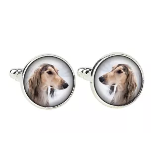 Saluki, Persischer Windhund - Manschettenknöpfe, Hemdverzierung, Hemdanhänger der Marke Art-Dog