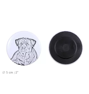 Rottweiler, Bouvier allemand - aimant avec un œil de chien, exceptionnellement léger, aimant puissant, produit fabriqué à la main par la marque Art-Dog