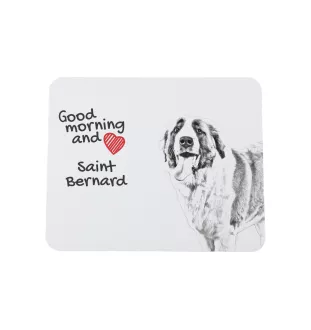 Saint-bernard, Chien Du Mont Saint-Bernard - tapis de souris personnalisé avec impression, tapis de souris personnalisé avec chien, accessoire unique pour employé de bureau de la marque Art-Dog