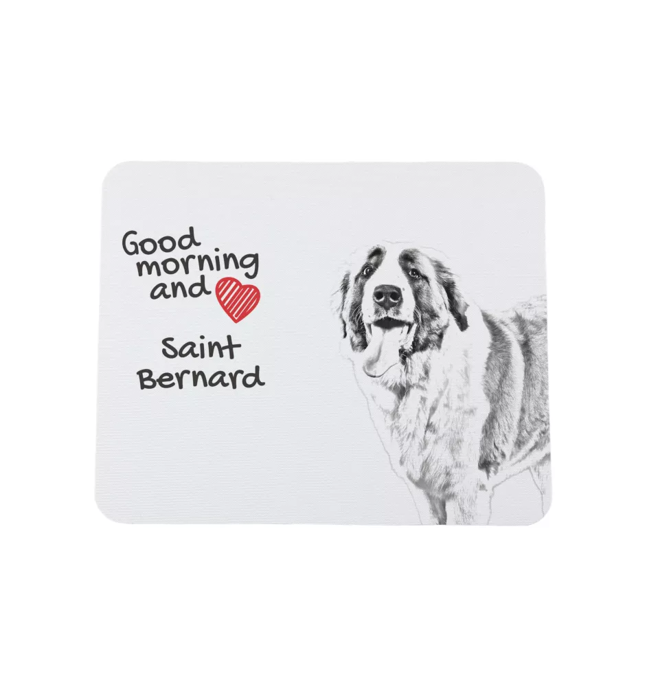 Saint-bernard, Chien Du Mont Saint-Bernard - tapis de souris personnalisé avec impression, tapis de souris personnalisé avec chien, accessoire unique pour employé de bureau de la marque Art-Dog