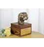 Rottweiler - Eine Ascheurne für Hunde mit einer Statuette, eine kleine Urne für Hunde, eine personalisierte Urne mit dem Porträt eines Hundes von der Marke Art-Dog.