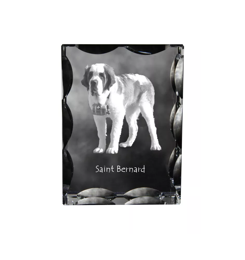 Bernardyn ramka kryształowa z psem Art-Dog