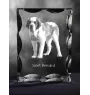St. Bernhardshund, Bernhardiner - Kristall mit einem Hundebild, Glasstatuette mit einem Bild, einzigartiger Bilderrahmen der Marke Art-Dog