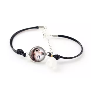 Saluki, Lévrier persan - bracelet avec votre photo faite à la main, bijoux unique de la marque Art-Dog