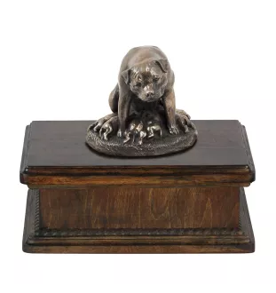 Rottweiler I - Hund Ascheurne, klassische Urne mit Statue, elegante Urne mit Hund von der Marke Art-Dog