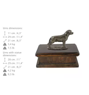 Rottweiler, Bouvier allemand II - urne pour cendres de chien, urne classique avec une statuette, urne élégante avec un chien de la marque Art-Dog
