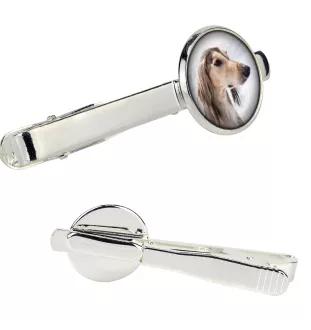 Saluki, Lévrier persan - pince à cravate dans une boîte, cravate élégante, bijoux personnalisés de la marque Art-Dog