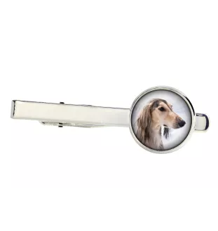 Saluki, Lévrier persan - pince à cravate dans une boîte, cravate élégante, bijoux personnalisés de la marque Art-Dog