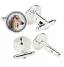 Saluki, Lévrier persan - Boutons de manchette dans une boîte, bijoux faits à la main, produit de la marque Art-Dog