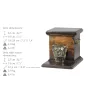 Rottweiler, Rott, Rottie - urn for dog ashes with a statuette, elegant urn for a dog, unique urn with a bust of a dog by Art-Dog brand