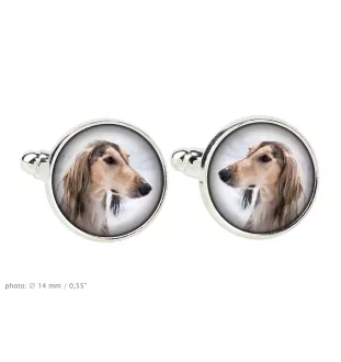 Chart perski, Saluki zestaw spinek w pudełku ze zdjęciem Art-Dog