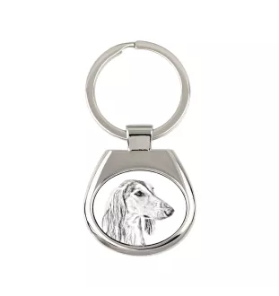 Saluki, Lévrier persan I - porte-clés avec chien, porte-clés imprimé, breloque personnalisée de la marque Art-Dog