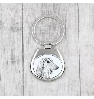Saluki, Persischer Windhund I - Schlüsselanhänger mit Hund, Anhänger mit Aufdruck, personalisierter Anhänger der Marke Art-Dog