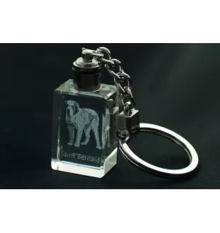 Bernardyn brelok kryształowy z psem Art-Dog