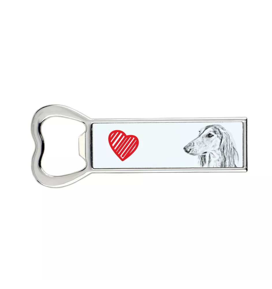 Saluki, Persischer Windhund I - Flaschenöffner mit Hund, personalisierter Flaschenöffner für den Kühlschrank, ein einzigartiges Geschenk für Männer von der Marke Art-Dog