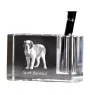 Saint-bernard, Chien Du Mont Saint-Bernard - Porte-stylos, organiseur en cristal avec photo de chien, décoration de bureau unique par la marque Art-Dog