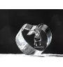 Rottweiler, Rott, Rottie - a photo of a dog in crystal, crystal heart, unique photo frame from the Art-Dog brand