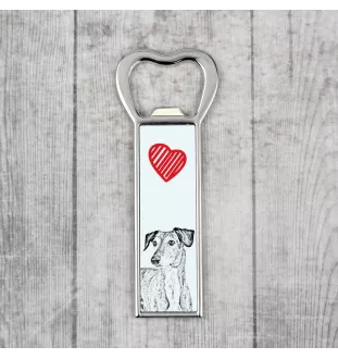 Saluki, Persian Greyhound, Arabian hound, Gazelle hound - bottle opener with a dog, personalized fridge opener, unique gift for a man by Art-Dog brand