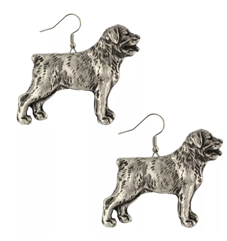 Rottweiler, Rott, Rottie - hanging earrings with dogs, charming jewelry for a dog mom, a gift for a girl from the Art-Dog brand