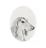 Saluki, Persischer Windhund I - Gedenktafel mit einem Foto eines Hundes, Grabplatte mit Druck, personalisierte ovale Platte der Marke Art-Dog