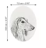 Saluki, Persischer Windhund I - Gedenktafel mit einem Foto eines Hundes, Grabplatte mit Druck, personalisierte ovale Platte der Marke Art-Dog