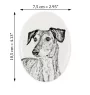 Saluki, Persian Greyhound, Arabian hound, Gazelle hound - commemorative plaque with a photo of a dog, tombstone with a print, personalized oval plaque from the Art-Dog brand