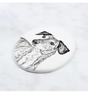 Saluki, Lévrier persan - une plaque commémorative avec une photo de chien, une plaque funéraire avec une impression, une plaque ovale personnalisée de la marque Art-Dog