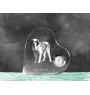 Saint-bernard, Chien Du Mont Saint-Bernard - horloge en cristal avec une photo de chien, horloge de table en forme de cœur, horloge debout personnalisée de la marque Art-Dog