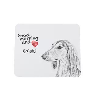 Saluki, Persian Greyhound, Arabian hound, Gazelle hound I - mouse pad with print, personalized dog-themed mouse pad, unique gadget for an office worker by Art-Dog brand