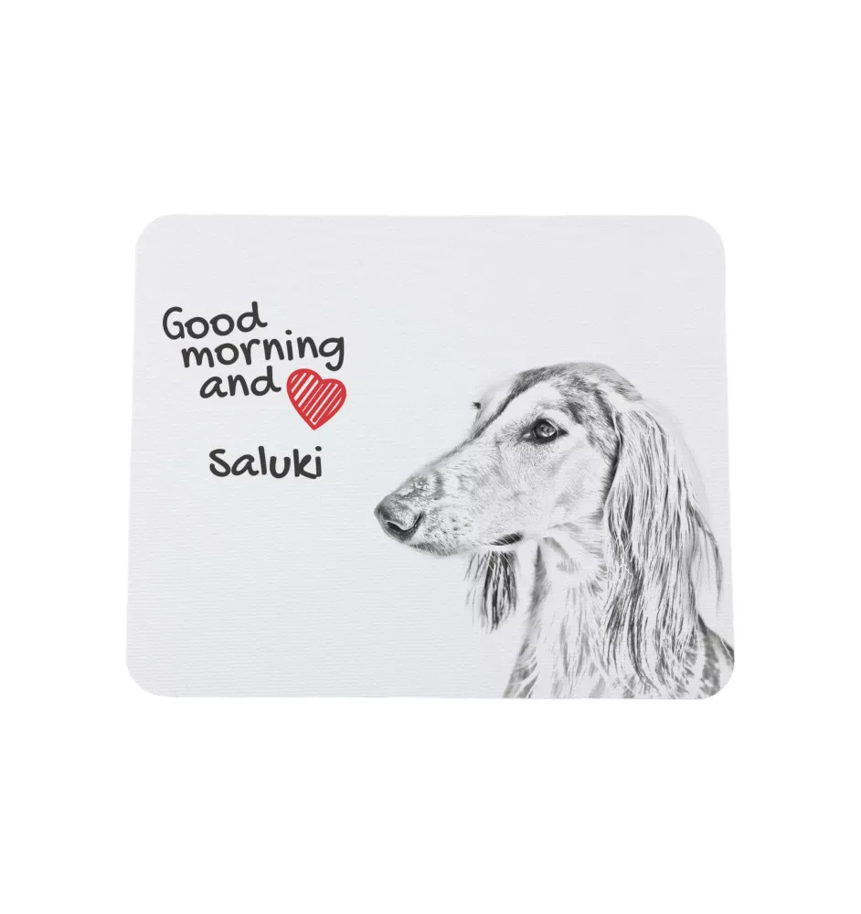 Saluki, Persian Greyhound, Arabian hound, Gazelle hound I - mouse pad with print, personalized dog-themed mouse pad, unique gadget for an office worker by Art-Dog brand