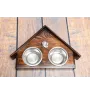 Rottweiler, Rott, Rottie I - wooden stand with bowls for a dog, decorative dog bowls, a gift for adopting a dog from the Art-Dog brand