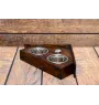Rottweiler, Rott, Rottie I - wooden stand with bowls for a dog, decorative dog bowls, a gift for adopting a dog from the Art-Dog brand