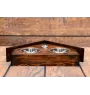 Rottweiler, Rott, Rottie I - wooden stand with bowls for a dog, decorative dog bowls, a gift for adopting a dog from the Art-Dog brand