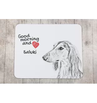 Saluki, Persischer Windhund I - Mauspad mit Druck, personalisiertes Mauspad mit Hund, einzigartiges Gadget für Büroangestellte von Art-Dog.