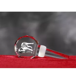 St. Bernard, Saint Bernard, Alpine Mastiff, Bernhardiner - Crystal bottle stopper, unique wine stopper with photo, personalised gift for sommelier by Art-Dog brand
