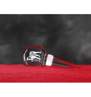 St. Bernard, Saint Bernard, Alpine Mastiff, Bernhardiner - Crystal bottle stopper, unique wine stopper with photo, personalised gift for sommelier by Art-Dog brand