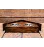 Rottweiler, Rott, Rottie II - wooden stand with bowls for a dog, decorative dog bowls, a gift for adopting a dog from the Art-Dog brand