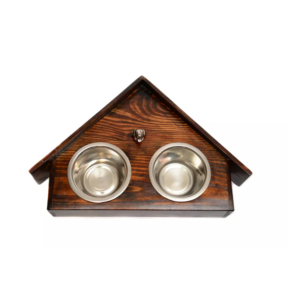 Rottweiler - Holzständer mit Schalen für Hunde, dekorative Hundeschalen, Geschenk zur Adoption eines Hundes von der Marke Art-Dog