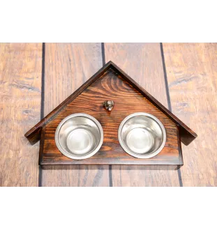 Rottweiler - Holzständer mit Schalen für Hunde, dekorative Hundeschalen, Geschenk zur Adoption eines Hundes von der Marke Art-Dog