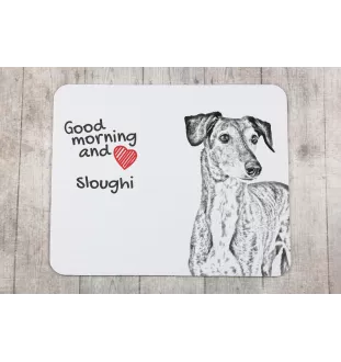 Saluki, Lévrier persan - tapis de souris personnalisé avec impression, tapis de souris personnalisé avec chien, accessoire unique pour employé de bureau de la marque Art-Dog