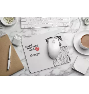 Saluki, Lévrier persan - tapis de souris personnalisé avec impression, tapis de souris personnalisé avec chien, accessoire unique pour employé de bureau de la marque Art-Dog