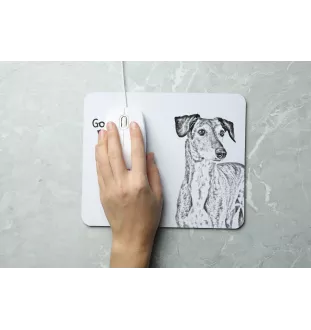 Saluki, Lévrier persan - tapis de souris personnalisé avec impression, tapis de souris personnalisé avec chien, accessoire unique pour employé de bureau de la marque Art-Dog