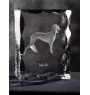 Saluki, Lévrier persan I - cristal avec photo de chien, statuette en verre avec photo, cadre exceptionnel avec photo de la marque Art-Dog