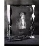Saluki, Persian Greyhound, Arabian hound, Gazelle hound - crystal with a picture of a dog, glass statuette with a picture, unique frame with a picture from Art-Dog brand