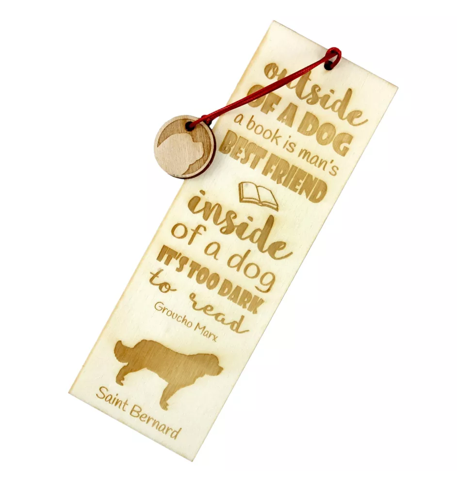 St. Bernard, Saint Bernard, Alpine Mastiff, Bernhardiner - dog bookmark, personalized bookmark, gift for bookworm from Art-Dog brand