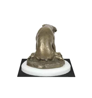 Rottweiler, Rott, Rottie I - dog figurine, figure on a white base, trophy for Art-Dog dog show exhibition